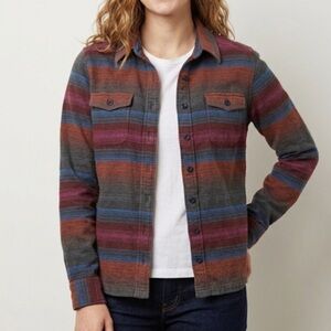 Patagonia Fjord Flannel Longsleeve Button Dow Shirt Size Small Plaid